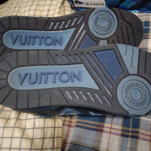 Louis Vuitton Blue Athletic Sneakers with Distinctive Design